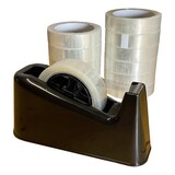 thumbnail of VEPATIM Tischabroller Set Klebebandabroller mit 12 Rollen Klebeband 25mm x 66m transparent
