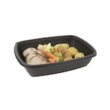 thumbnail of MONOUSO - Envase de Plástico PP Reutilizable Negro 900ml 23x16,5cm (75 Uds)