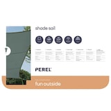 thumbnail of Sonnensegel, wasserabweisend, 5 x 5 m, 160 g/m², Polyester, Quadrat, Grüngrau