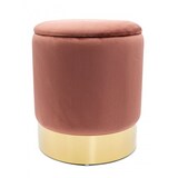 thumbnail of Samthocker Ø 31 H 38 cm Velour Hocker mit Stauraum u. Deckel - Deko Hocker Samt Pouf : rose