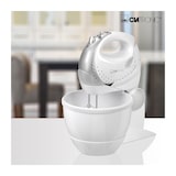 thumbnail of Clatronic HMS 2739 Batidora Amasadora 2en1, Batidora Mano Varillas 5 Velocidades + Turbo, Recipiente Giratorio 250W Blanco/Gris