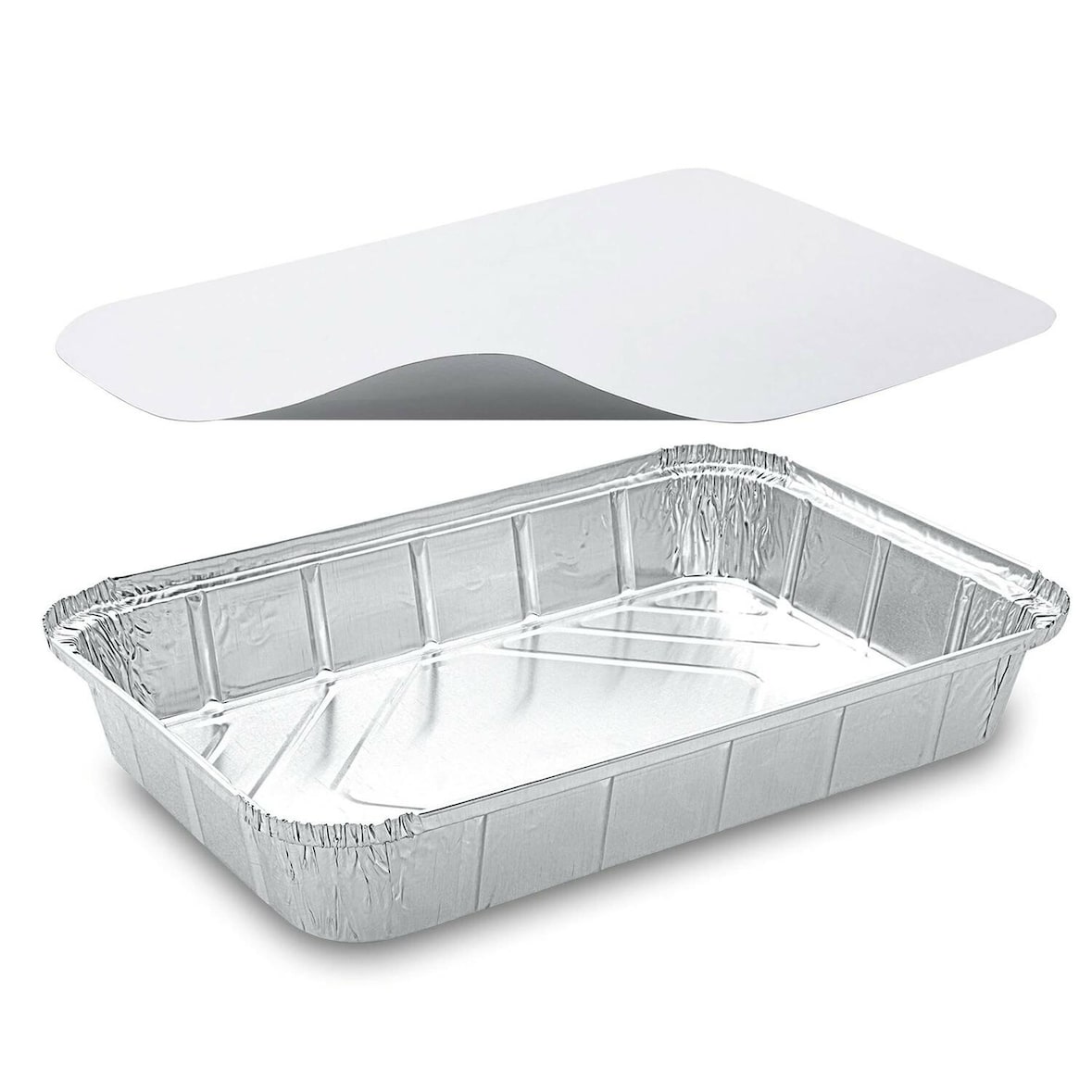 10x Alu-Servierschale Aluschale Grillschale eckig 2000ml inklusive Deckel