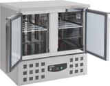 thumbnail of Tiefkühltisch ALBON | 2x Tür | 2x 1/1GN, HxBxT 85,5x94,3x70cm | -10/-20°C | Edelstahl + CHEFGASTRO Geschirrtuch