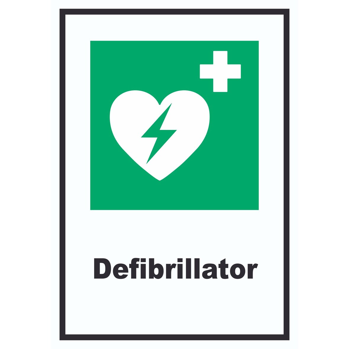 Defibrillator A5 (148x210mm) Schild