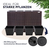 thumbnail of Casaria Poly Rattan Blumentopf herausnehmbar Braun