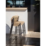 thumbnail of METRO PROFESSIONAL Cadeira de bar empilhável Lario, alumínio/poliuretano, design de corda, preto