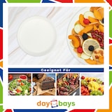 thumbnail of DayBays Plastikteller Ungeteilt 500 Stk. Weiß Rund Menüteller Plastik Teller 22 cm Einweg Spülmaschinenbeständig