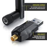 thumbnail of Aplic WLAN Adapter 1200MBit/s - 2,4Ghz + 5Ghz - Dual Band - 5 dBi externe Antenne - Mini WiFi Stick 1200 MBit/s - Wireless LAN - USB 3.2 Gen.1