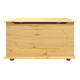 thumbnail of Möbilia Truhe mit massiver Holzklappe | Kiefer-Holz | naturfarben lackiert | B 89 x T 47 x H 43 cm | 19020070 | Serie TRUHE