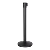 thumbnail of Securit® Lot de 2 Poteaux d'accueil Rétractable - Noir - 100cm - Bande nylon 200cm Noire - Ensemble complet pied + socle