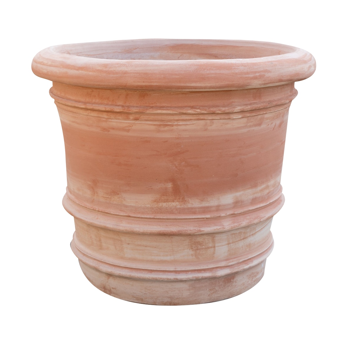 Biscottini Blumentöpfe 50x50x44 cm - Runder Terrakotta Topf - Innen Blumentöpfe - Außen Blumenkasten für den Garten Made in Italy - Runder Balkontopf