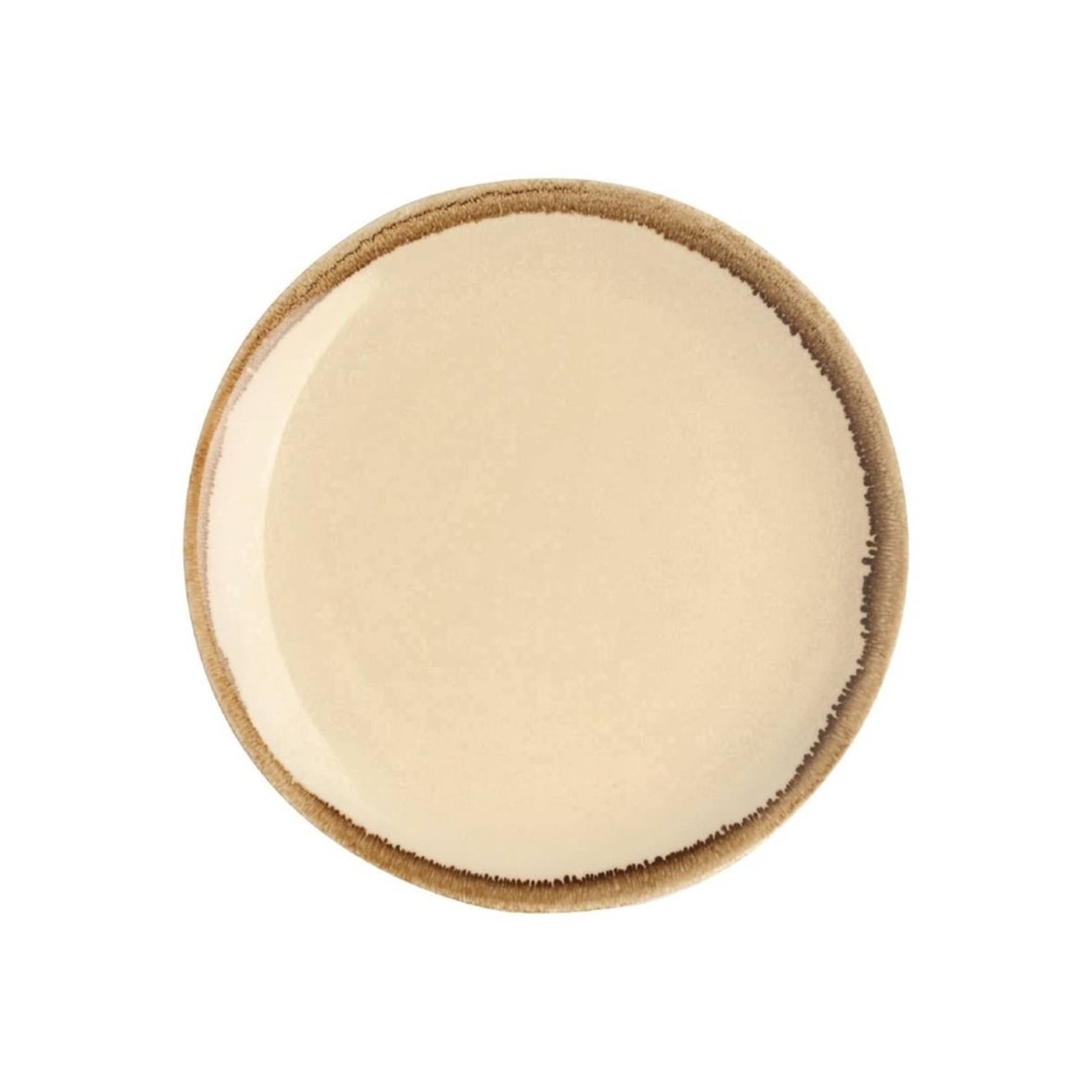 Assiette plate ronde couleur sable Kiln Olympia 230mm lot de 6