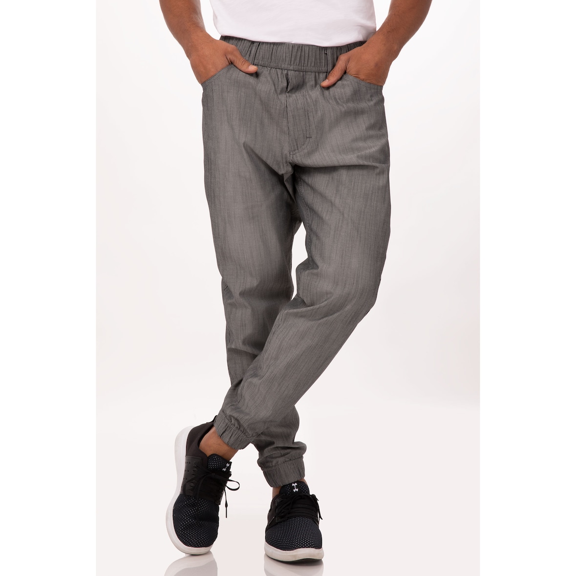 Chef Works® JOGGER 257 Herrenkochhose Urban Artikel PBE01 Black & White Größe 3XL