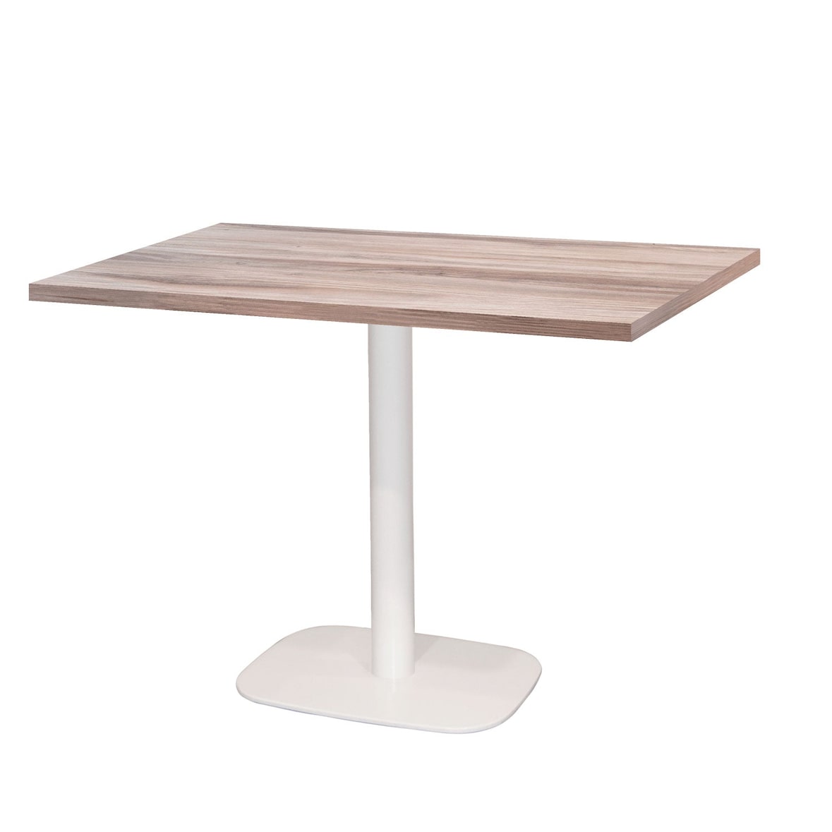 Restootab - Mesa 120x70cm - Modelo redondo com pernas em carvalho branco tages
