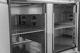 thumbnail of vaiotec Salattheke, 3-fach mit Türen, Glasaufbau, für 5x GN 1/1 "schwarz", 2000 x 800 mm