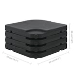 thumbnail of Sombrilla de jardín con base portátil gris taupe