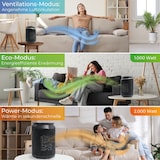 thumbnail of KLAMER Heizlüfter 2000 W, PTC Keramik Heizlüfter energiesparend, 3 Heizstufen inkl. Eco-Modus, 9 Std. Timer, Thermostat, Überhitzungs- & Kippschutz m…