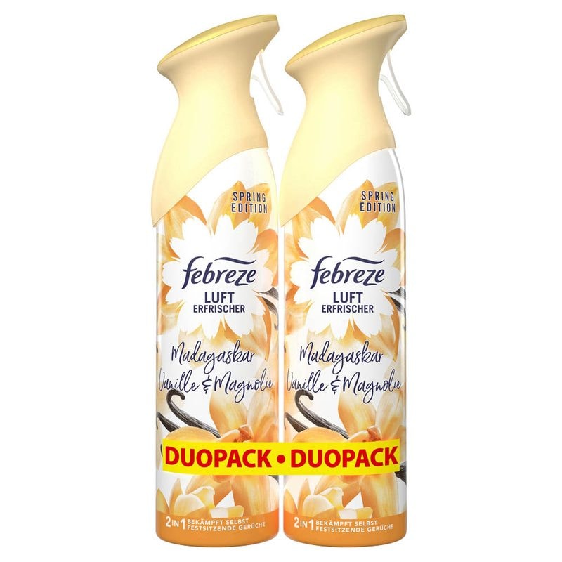 febreze Raumspray Madagaskar Vanille & Magnolie Vanille 2x185 ml, 2 St.