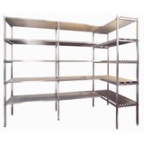 thumbnail of Scaffalatura lineare con piani ad incastro in acciaio inox cm. 100x60x150h