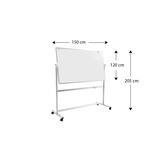 thumbnail of ALLboards Lavagna Magnetica cancellabile a secco mobile a due lati e supporto orientabile su rotelle 150×120 cm