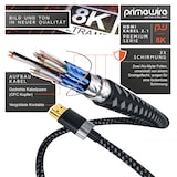 thumbnail of Primewire - 2m High Speed 8K HDMI Kabel 2.1 Ethernet ARC 3D 4K Ultra HD 7680x4320 @ 120 Hz PS4 360 TV OLED PC Laptop Beamer Monitor - Schwarz/Silber