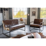 thumbnail of Sillón KAWOLA LIANO vintage de cuero marrón oscuro