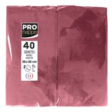 thumbnail of Pronappe - Réf.SV623908I - Carton de 1200 Serviettes ouate 2 plis - papier micro gaufré - pliées 1/8 - 38x38 cm - 30 paquets de 40 serviettes Bordeaux