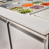 thumbnail of STARLINE Saladette mit Glasaufsatz und drei Türen, GN1/1, 1365x700x1345 mm (BxTxH), 368 L, ohne Aufkantung