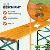 thumbnail of Casaria Bierzelttisch Höhenverstellbar Klappbar Hoch Outdoor Breit Holz Buffettisch 170cm Stehtisch Bartisch Partytisch