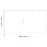 thumbnail of vidaXL Doorzichtig zeildoek met zeilringen 3x10 m polyethyleen