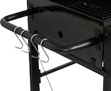 thumbnail of aro Barbacoa de gas, acero/acero inoxidable, 104 x 58 x 104.5 cm, 3 quemadores (3 kW), termómetro, 1 mesa auxiliar plegable, con 2 ruedas, negro