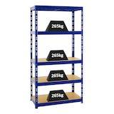 thumbnail of PROREGAL Kellerregal Fast Tiger | HxBxT 180x90x45 cm |  Fachlast 265kg | Blau | Stecksystem Lagerregal Regalsystem