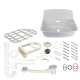 thumbnail of Haas Kunststoff Ausgussbecken Set Lisa Waschtrog grau Spülbecken Abflussbecken