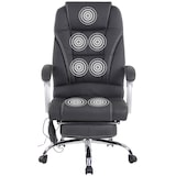 thumbnail of Sedia da ufficio in vera pelle Pacific con funzione di massaggio nero