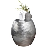 thumbnail of Beistelltisch 42 x 42 x 42 cm Aluminium Silber Dekotisch Orientalisch Rund, Designer Ablagetisch Metall Modern, Anstelltisch Schmal , Kleiner