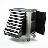 thumbnail of Mephisto Werkzeugwagen Werkstattwagen mit Edelstahlablage und 8 von 8 Schubladen mit Chrom-Vanadium Werkzeug in Soft Inlays mit Carbonoptik