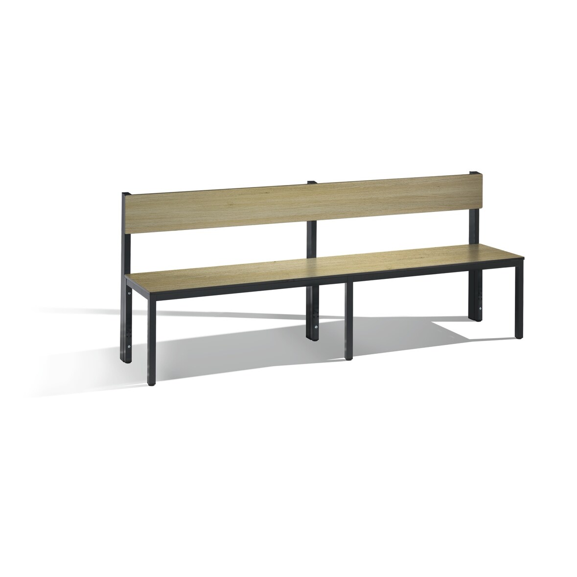 C+P Sitzbank mit Rückenlehne, Basic Plus, H796xB1960xT407mm