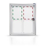 thumbnail of Magnetoplan Außenschaukasten CC - 12xDIN A4 - 112,5x115x6,5cm (HxBxT) - Metallrückwand Weiß - Silber -magnetisch