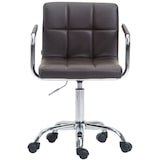 thumbnail of Cadeira de escritório Lucy V2 em imitação de pele marrom