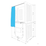 thumbnail of Seniorendusche und Kombination Wanne mit Whirlpool S02D-WP-B-L 100x78x205cm