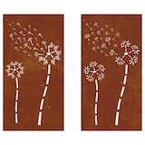 thumbnail of vidaXL Wanddecoratie tuin 2 st bloemenontwerp 105x55 cm cortenstaal