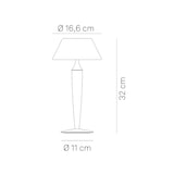 thumbnail of Lámpara de mesa recargable Flaminia Zafferano LED táctil - Diseño clásico inalámbrico dorado