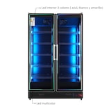 thumbnail of Gasfrit - Armario expositor para bebidas refrigeradas Subzero 2 puerrta, gran capacidad 1253 x 710 x 2050 mm 450 litros, luz LED multicolor