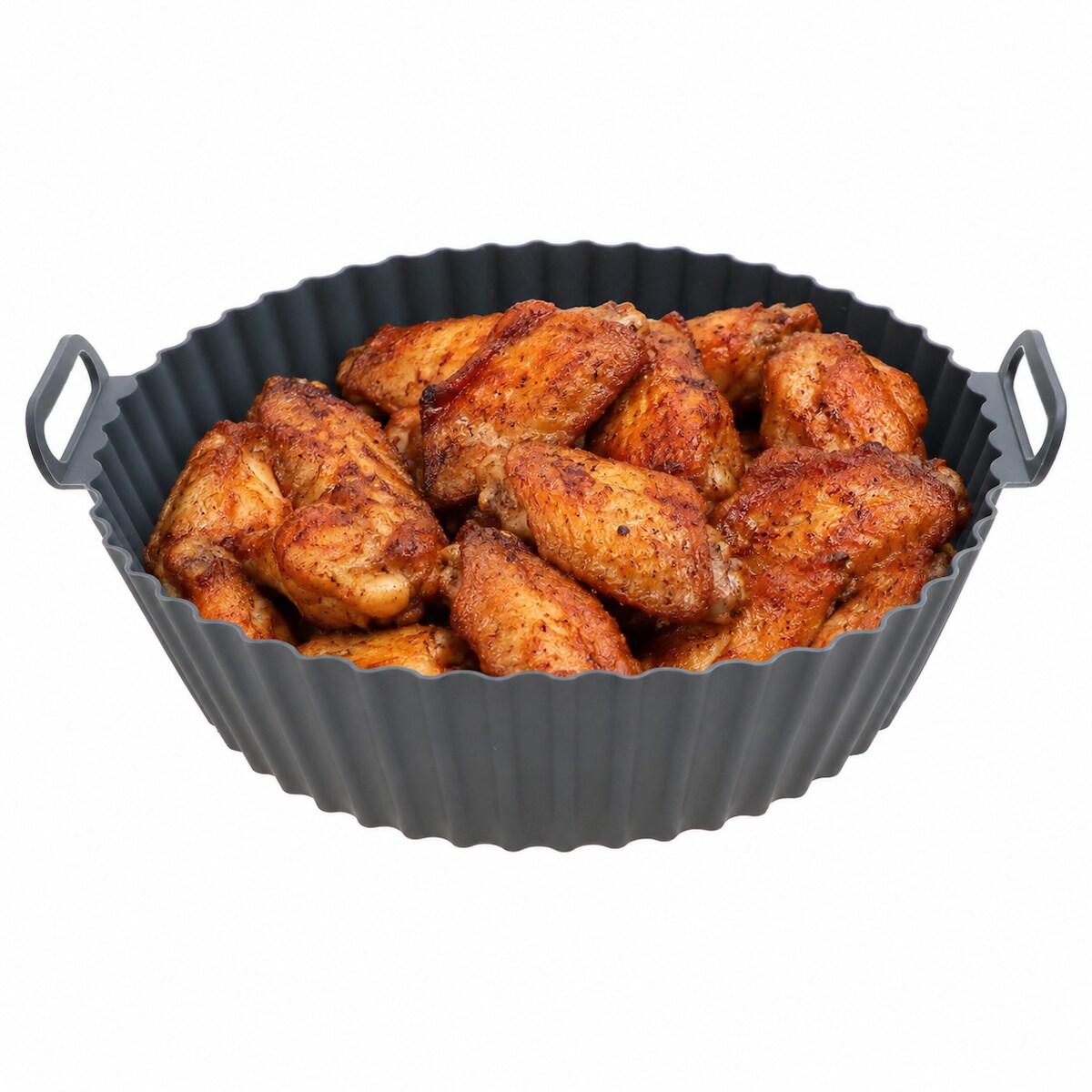 Airfryer Silikon Form rund Ø20cm mit Henkeln Heißluftfritteuse bis 260°