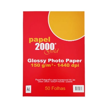 Papel 150gr InkJet A4 Foto Glossy - 50 Folhas