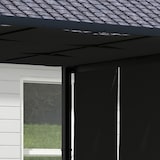 thumbnail of Pérgola de jardín 3x3 m cenador para exterior con techo retráctil marco de acero impermeable y anti-uv para terraza patio