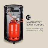 thumbnail of Bonaparte Fire Gasheizgerät 4200W elektr. Zündung Bodenrollen ODS-System Schwarz