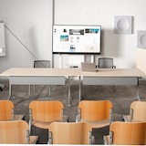 thumbnail of Mesa Rocada com tampo rebatível 140x80cm alumínio/cor carvalho