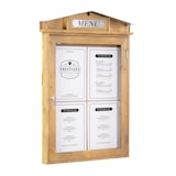 thumbnail of Securit® Présentoir porte-menu LED A4 "Rustic" - Acajou - 4 vues