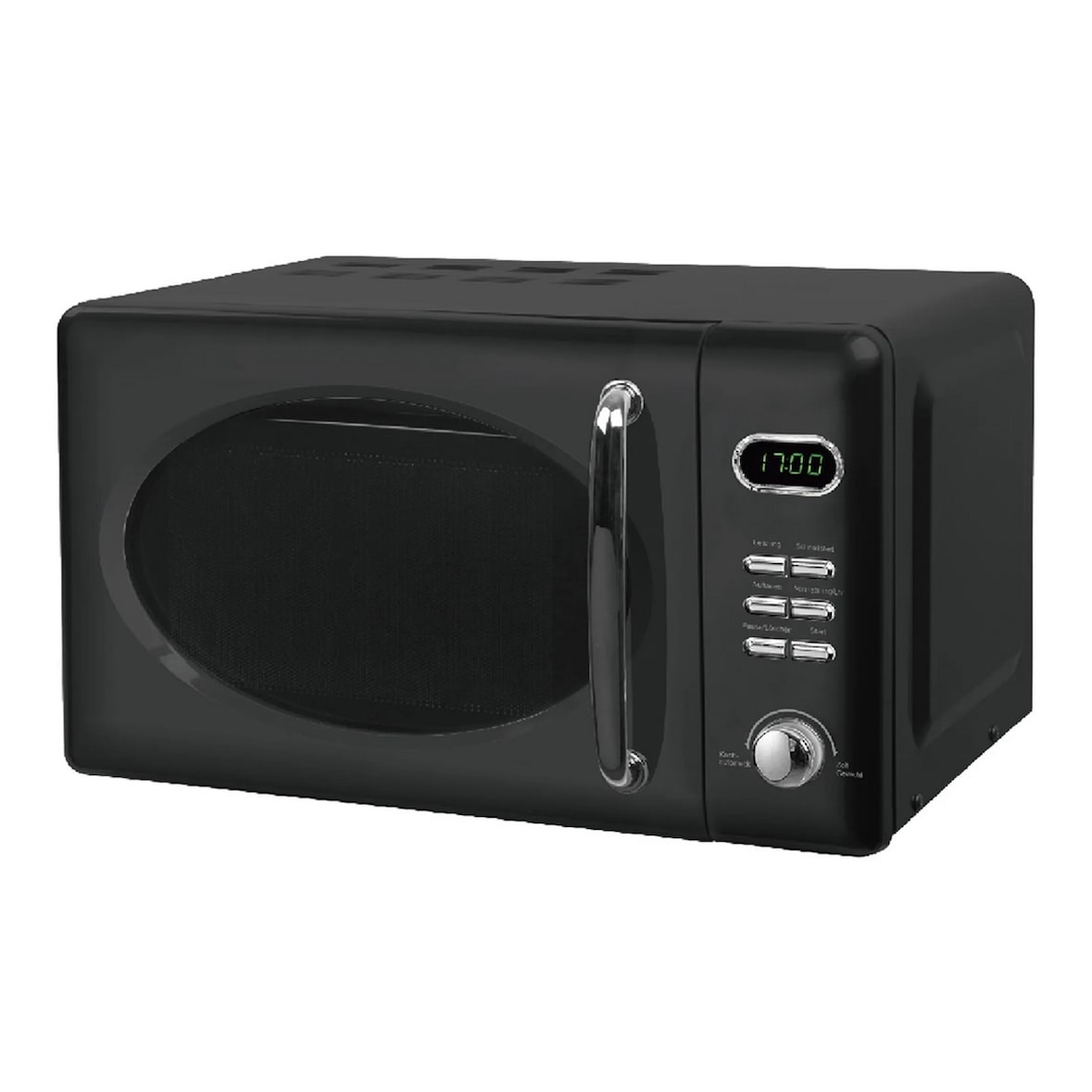 Wolkenstein Mikrowelle WMW720 B - schwarz, Retro-Design, 700Watt, 20l, nostalgie